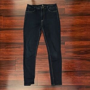 Dark Blue Denim Stretchy Skinny Jeans Just Black Women's Size 30